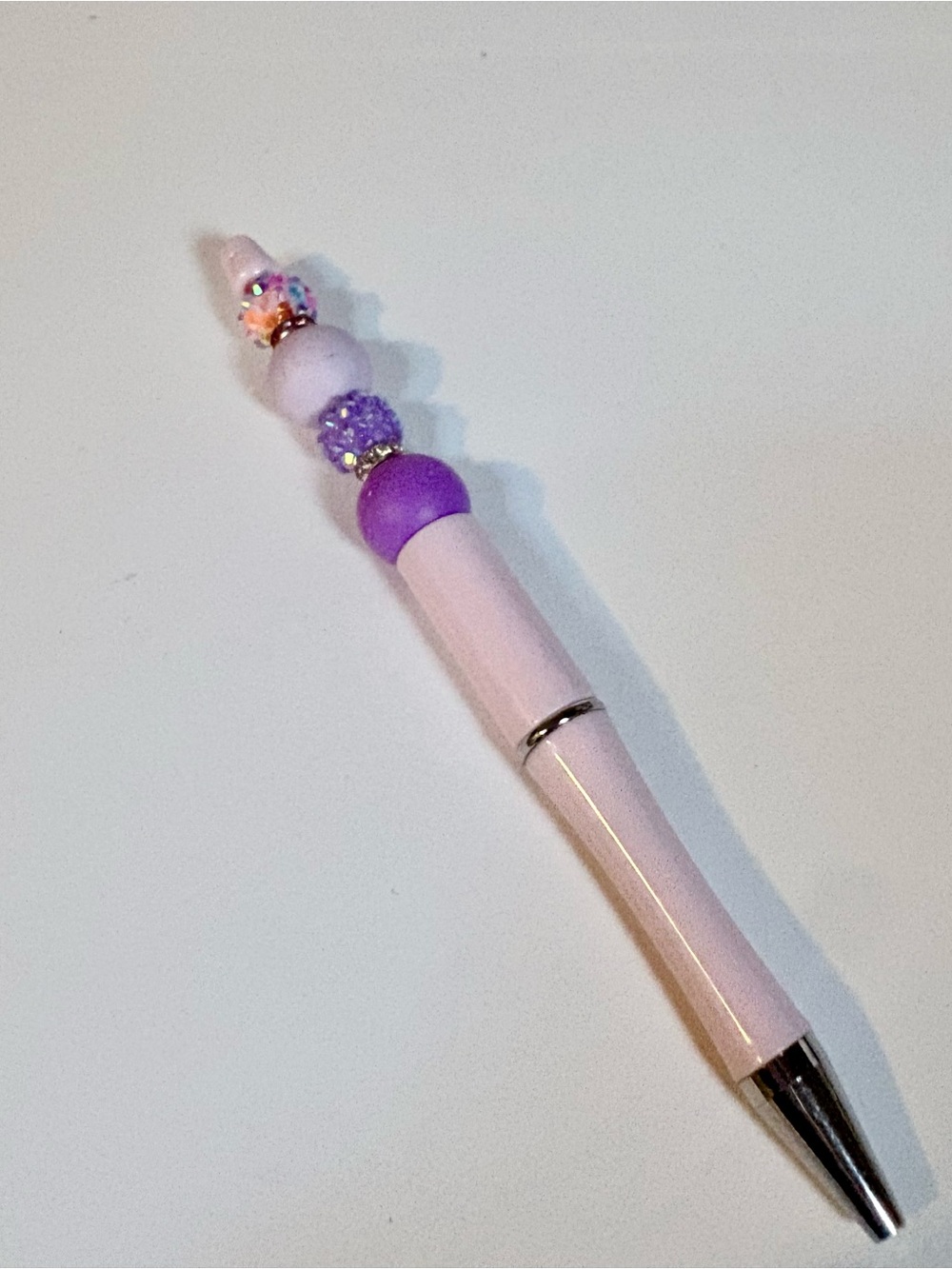 Beaded Lilac & Purple Decorative Ballpoint Pen